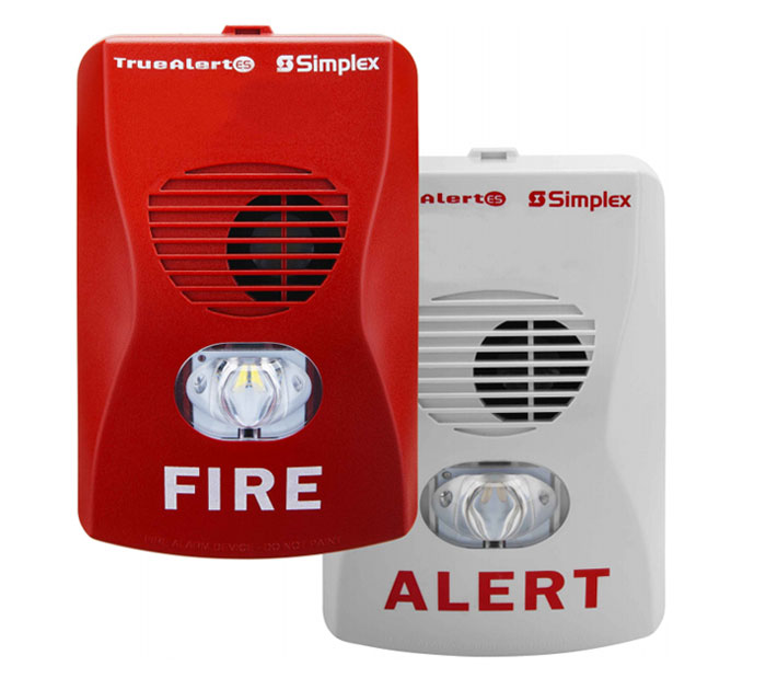 SIMPLEX 4903-9501 FIRE ALARM WITH 2902-9732 FIRE ALARM SPEAKER NOTIFIER 